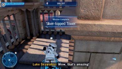 Cómo resolver el rompecabezas de la torre plateada coronada en LEGO Star Wars Skywalker Saga