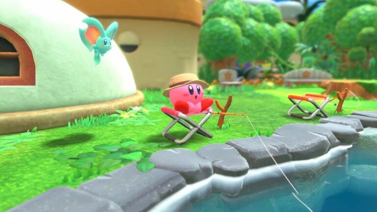 Cómo pescar en Kirby and the Forgotten Land