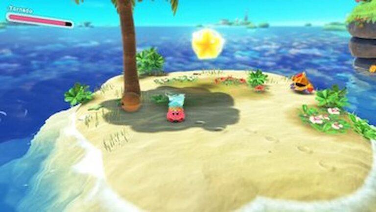 Dónde encontrar tres Knock Nuts en Deserted Beach - Kirby and the Forgotten Land