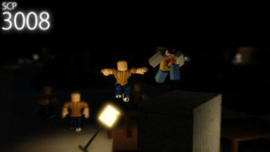 Roblox avatar jumping in air and being chased by evil IKEA employees